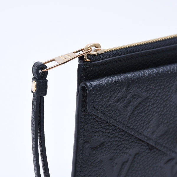 Very Good Condition LOUIS VUITTON Wallet Coin Case Card Case M28798 Portocarte Rectoverso Black Gold Hardware Used 4a005317