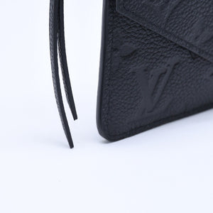 Very Good Condition LOUIS VUITTON Wallet Coin Case Card Case M28798 Portocarte Rectoverso Black Gold Hardware Used 4a005317