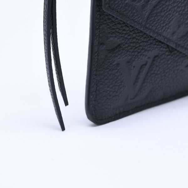 Very Good Condition LOUIS VUITTON Wallet Coin Case Card Case M28798 Portocarte Rectoverso Black Gold Hardware Used 4a005317