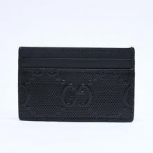 Load image into Gallery viewer, 極美品 GUCCI グッチ カードケース パスケース 名刺入れ GGエンボス レザー 625564 ブラック 中古 4a005310