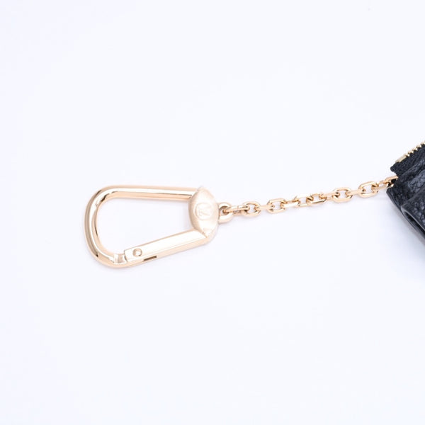 Very Good Condition LOUIS VUITTON Wallet Coin Case Card Case M28798 Portocarte Rectoverso Black Gold Hardware Used 4a005317