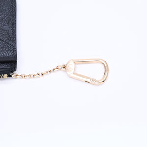 Very Good Condition LOUIS VUITTON Wallet Coin Case Card Case M28798 Portocarte Rectoverso Black Gold Hardware Used 4a005317