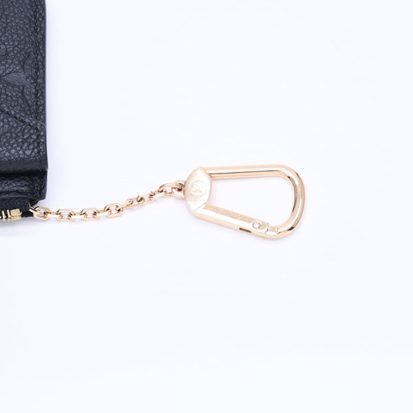 Very Good Condition LOUIS VUITTON Wallet Coin Case Card Case M28798 Portocarte Rectoverso Black Gold Hardware Used 4a005317