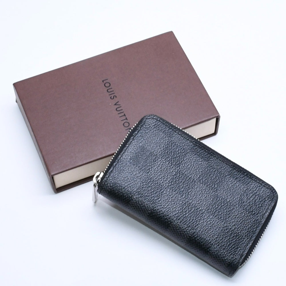 Very Good Condition LOUIS VUITTON Zippy Coin Purse Coin Case Coin Purse N63076 Damier Graphite Black Gray Used 4a005316