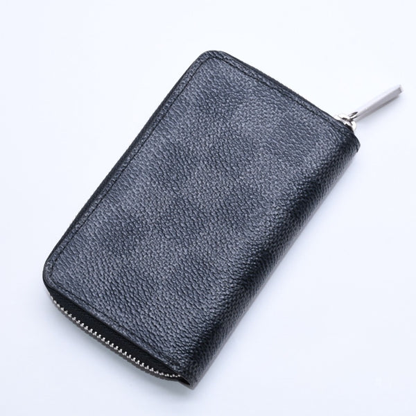 Very Good Condition LOUIS VUITTON Zippy Coin Purse Coin Case Coin Purse N63076 Damier Graphite Black Gray Used 4a005316