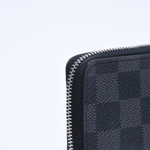 Very Good Condition LOUIS VUITTON Zippy Coin Purse Coin Case Coin Purse N63076 Damier Graphite Black Gray Used 4a005316