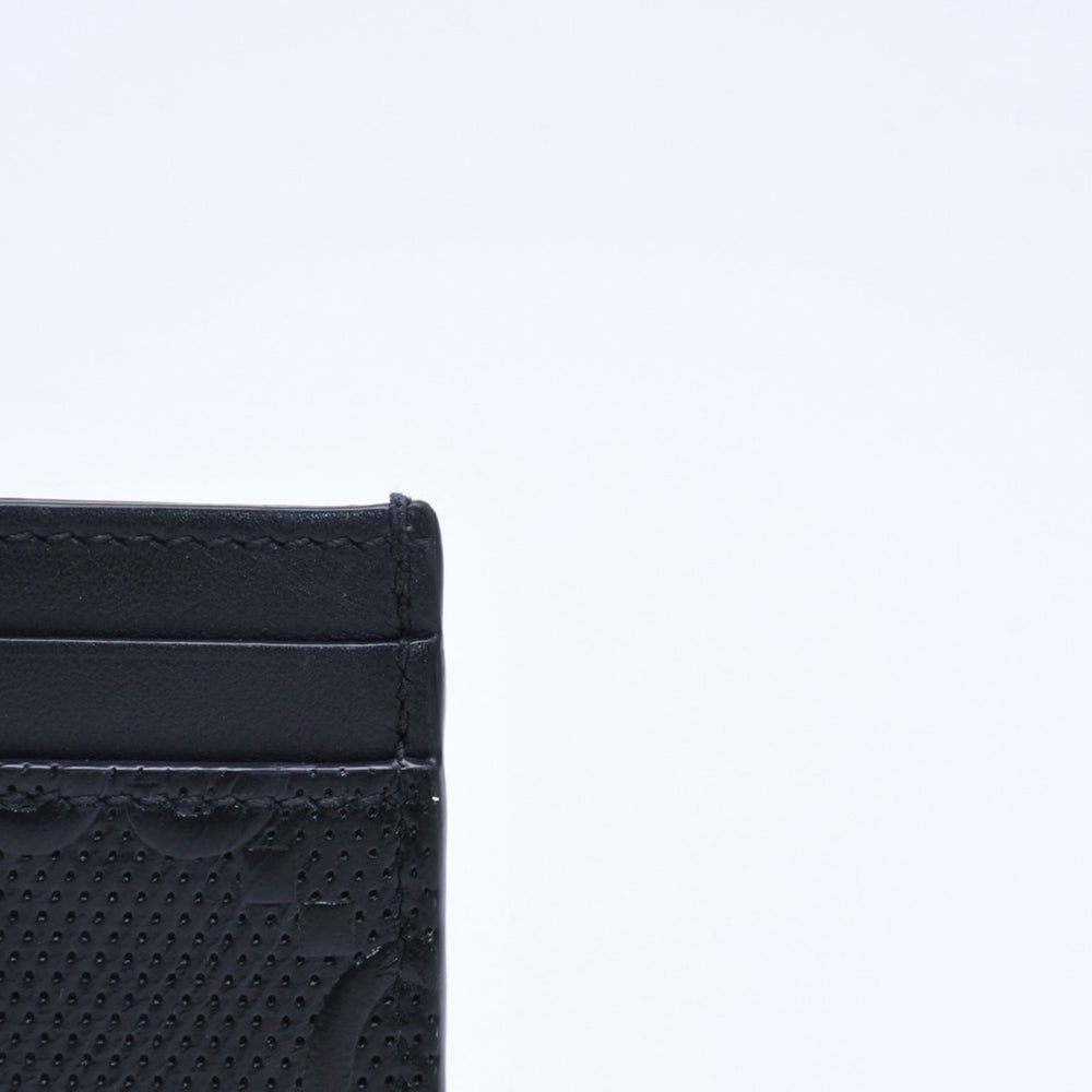 極美品 GUCCI グッチ カードケース パスケース 名刺入れ GGエンボス レザー 625564 ブラック 中古 4a005310
