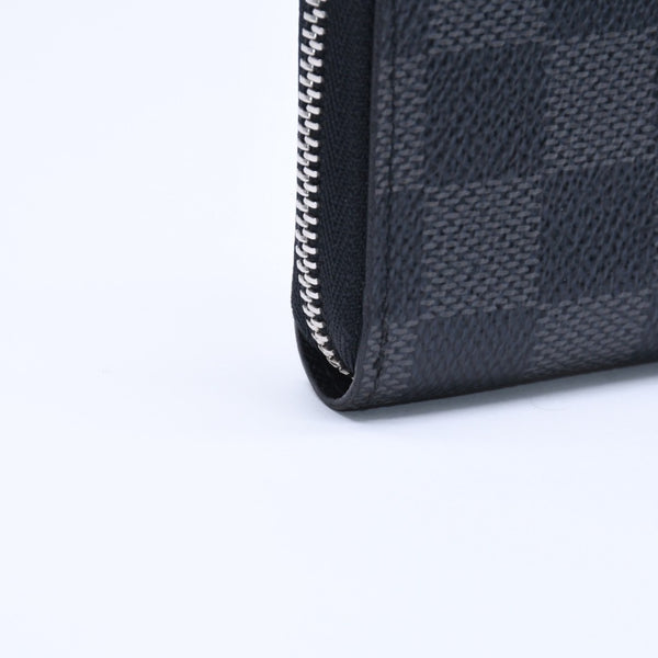Very Good Condition LOUIS VUITTON Zippy Coin Purse Coin Case Coin Purse N63076 Damier Graphite Black Gray Used 4a005316