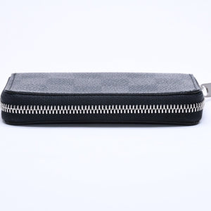 Very Good Condition LOUIS VUITTON Zippy Coin Purse Coin Case Coin Purse N63076 Damier Graphite Black Gray Used 4a005316