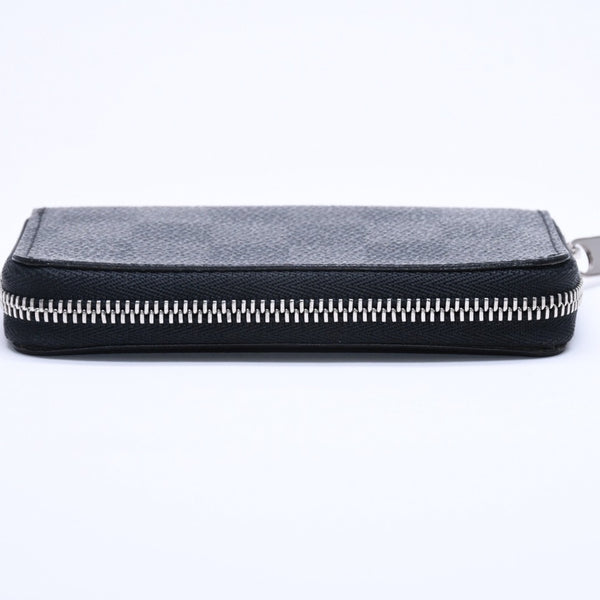 Very Good Condition LOUIS VUITTON Zippy Coin Purse Coin Case Coin Purse N63076 Damier Graphite Black Gray Used 4a005316
