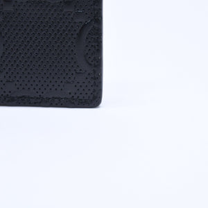 Very Good Condition GUCCI Gucci Card Case Pass Case Business Card Holder GG Embossed Leather 625564 Black Used 4a005310