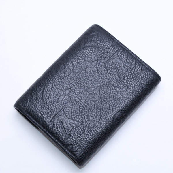 LOUIS VUITTON ルイヴィトン ポルトフォイユ ヴィクトリーヌ M64060 三つ折り財布 モノグラムアンプラント ブラック 美品 中古 4a005251