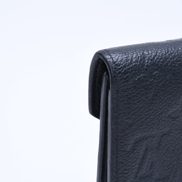 LOUIS VUITTON ルイヴィトン ポルトフォイユ ヴィクトリーヌ M64060 三つ折り財布 モノグラムアンプラント ブラック 美品 中古 4a005251