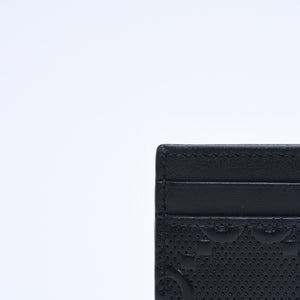 Very Good Condition GUCCI Gucci Card Case Pass Case Business Card Holder GG Embossed Leather 625564 Black Used 4a005310