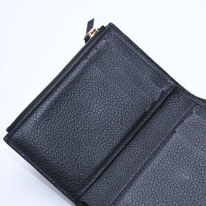LOUIS VUITTON ルイヴィトン ポルトフォイユ ヴィクトリーヌ M64060 三つ折り財布 モノグラムアンプラント ブラック 美品 中古 4a005251