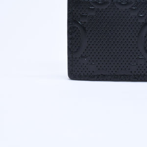 Very Good Condition GUCCI Gucci Card Case Pass Case Business Card Holder GG Embossed Leather 625564 Black Used 4a005310