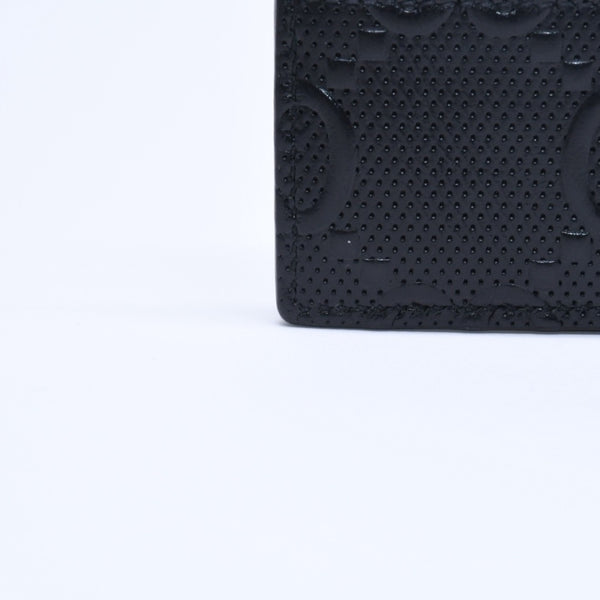 Very Good Condition GUCCI Gucci Card Case Pass Case Business Card Holder GG Embossed Leather 625564 Black Used 4a005310