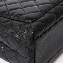 画像をギャラリービューアに読み込む, 極美品 CHANEL シャネル マトラッセ キルティング ココマーク CC ハンドバッグ トップハンドルターンロック 8番台 キャビアスキン ブラック ゴールド金具 中古 4a005312