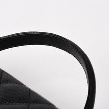 画像をギャラリービューアに読み込む, 極美品 CHANEL シャネル マトラッセ キルティング ココマーク CC ハンドバッグ トップハンドルターンロック 8番台 キャビアスキン ブラック ゴールド金具 中古 4a005312