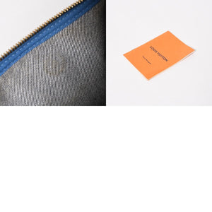 極美品 LOUIS VUITTON ルイヴィトン スピーディ30 モノグラム デニム スクエア パッチワーク M45041 ブルー レッド ゴールド金具 中古 4a005305