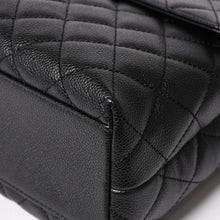 画像をギャラリービューアに読み込む, 極美品 CHANEL シャネル マトラッセ キルティング ココマーク CC ハンドバッグ トップハンドルターンロック 8番台 キャビアスキン ブラック ゴールド金具 中古 4a005312