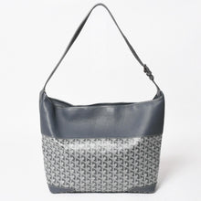 画像をギャラリービューアに読み込む, GOYARD ゴヤール グレナディン メッセンジャーバッグ ショルダーバッグ レザー MAE020149 グレー シルバー金具 美品 中古 4a005328