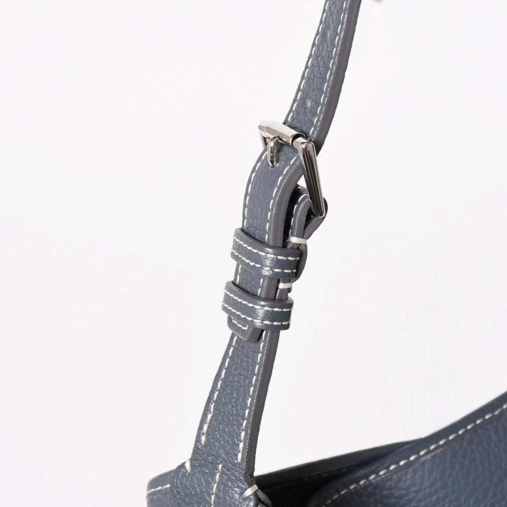 GOYARD ゴヤール グレナディン メッセンジャーバッグ ショルダーバッグ レザー MAE020149 グレー シルバー金具 美品 中古 4a005328