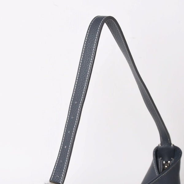 GOYARD ゴヤール グレナディン メッセンジャーバッグ ショルダーバッグ レザー MAE020149 グレー シルバー金具 美品 中古 4a005328