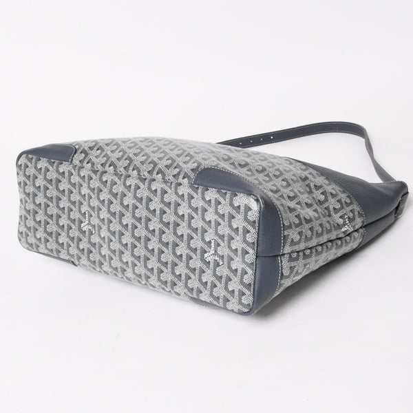 GOYARD ゴヤール グレナディン メッセンジャーバッグ ショルダーバッグ レザー MAE020149 グレー シルバー金具 美品 中古 4a005328