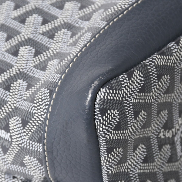 GOYARD ゴヤール グレナディン メッセンジャーバッグ ショルダーバッグ レザー MAE020149 グレー シルバー金具 美品 中古 4a005328