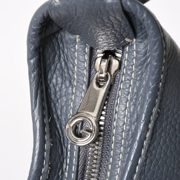 GOYARD ゴヤール グレナディン メッセンジャーバッグ ショルダーバッグ レザー MAE020149 グレー シルバー金具 美品 中古 4a005328