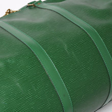 将图片加载到图库查看器，LOUIS VUITTON ルイヴィトン キーポル50 ボストンバッグ M42964 ボルネオグリーン エピレザー ゴールド金具 美品 中古 4a005329