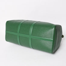 将图片加载到图库查看器，LOUIS VUITTON ルイヴィトン キーポル50 ボストンバッグ M42964 ボルネオグリーン エピレザー ゴールド金具 美品 中古 4a005329