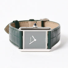 将图片加载到图库查看器，新品同様 CARTIER カルティエ TANK MUST LM タンクマスト LM 腕時計 WSTA0115 重量31.38g SS クォーツ レザー グリーン文字盤 中古 4a005303