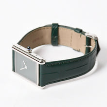 将图片加载到图库查看器，新品同様 CARTIER カルティエ TANK MUST LM タンクマスト LM 腕時計 WSTA0115 重量31.38g SS クォーツ レザー グリーン文字盤 中古 4a005303