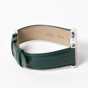 Like new CARTIER TANK MUST LM Watch WSTA0115 Weight 31.38g SS Quartz Leather Green Dial Used 4a005303