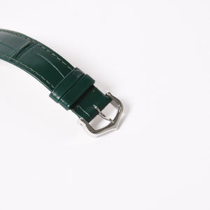 Like new CARTIER TANK MUST LM Watch WSTA0115 Weight 31.38g SS Quartz Leather Green Dial Used 4a005303