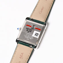 将图片加载到图库查看器，新品同様 CARTIER カルティエ TANK MUST LM タンクマスト LM 腕時計 WSTA0115 重量31.38g SS クォーツ レザー グリーン文字盤 中古 4a005303