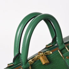 将图片加载到图库查看器，LOUIS VUITTON ルイヴィトン キーポル50 ボストンバッグ M42964 ボルネオグリーン エピレザー ゴールド金具 美品 中古 4a005329