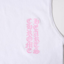 Load image into Gallery viewer, 新品未使用 CHROME HEARTS クロムハーツ タンクトップ サイズM オールドイングリッシュロゴ ホワイト ピンク 中古 4a005495