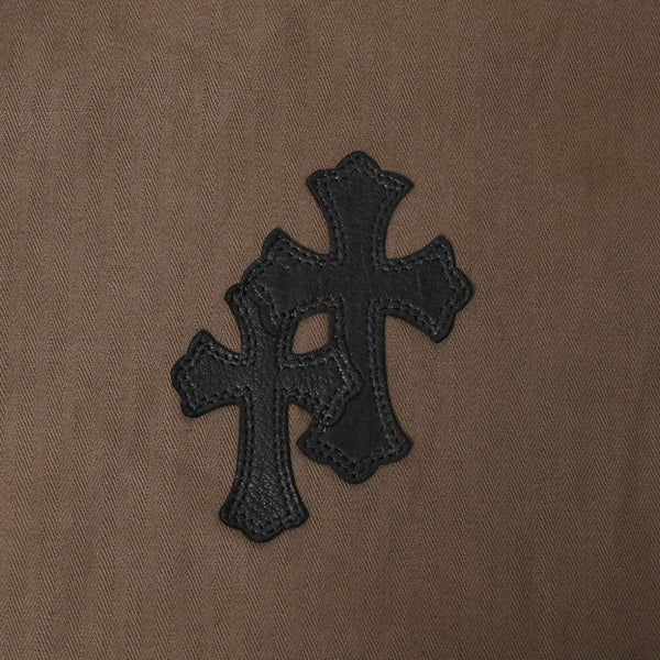 CHROME HEARTS クロムハーツ MAHAL KITA マハルキタ 長袖シャツ サイズM セメタリークロスパッチ 22パッチ カーキ 美品 中古 4a005496
