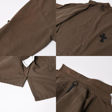 Load image into Gallery viewer, CHROME HEARTS クロムハーツ MAHAL KITA マハルキタ 長袖シャツ サイズM セメタリークロスパッチ 22パッチ カーキ 美品 中古 4a005496