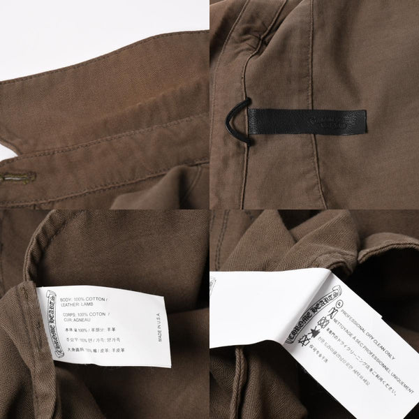 CHROME HEARTS クロムハーツ MAHAL KITA マハルキタ 長袖シャツ サイズM セメタリークロスパッチ 22パッチ カーキ 美品 中古 4a005496