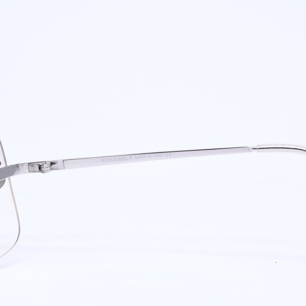CHANEL シャネル リムレス サングラス 4017-D c.159/61 サイズ 62□17 120 ココマーク ラインストーン グレー グラデーションレンズ シルバー金具 良品 中古 4a005343