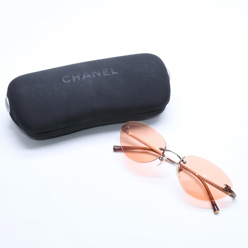 極美品 CHANEL シャネル サングラス アイウェア ココマーク オレンジ ブラウン 4003 サイズ53◻︎19 130 中古 4a005345