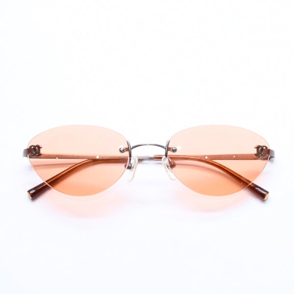 Mint condition CHANEL sunglasses, eyewear, Coco Mark, orange and brown, model 4003, size 53.◻19 130 Used 4a005345