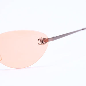 Mint condition CHANEL sunglasses, eyewear, Coco Mark, orange and brown, model 4003, size 53.◻19 130 Used 4a005345