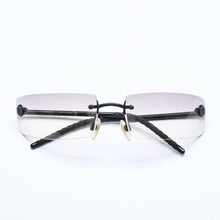 Load image into Gallery viewer, CHANEL シャネル サングラス アイウェア ボタンココマーク ココマーク リムレス ブラック グレー 美品 中古 4a005348