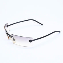 Load image into Gallery viewer, CHANEL シャネル サングラス アイウェア ボタンココマーク ココマーク リムレス ブラック グレー 美品 中古 4a005348