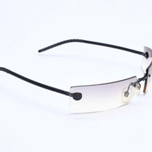 Load image into Gallery viewer, CHANEL シャネル サングラス アイウェア ボタンココマーク ココマーク リムレス ブラック グレー 美品 中古 4a005348